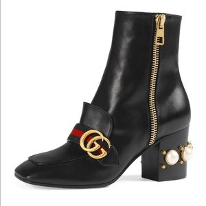 Gucci Pearly-heel Peyton ankle boot